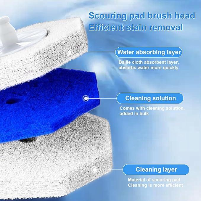 ZEELONA 50 Count Toilet Wand Refills Wand Disposable Toilet Brush Heads Compatible with Most Toilet Brushes for Toilet and Bathroom Cleaning - ModernBath
