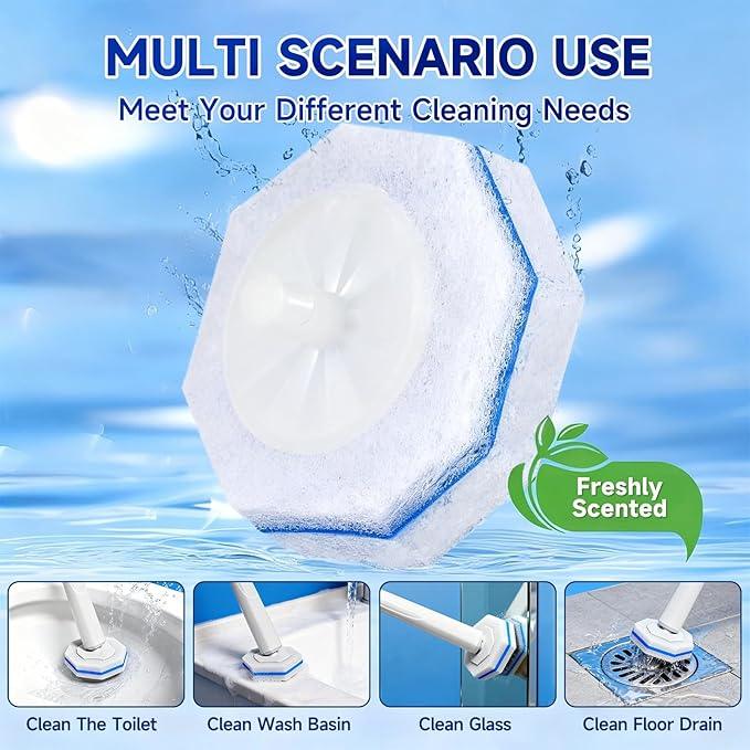 EZHERS 20 Count Toilet Wand Refills Compatible for Toilet Wand, 5X Cleaning Power Bathroom Scrubber Refill & High-Density Disposable Brush Scrubber - No Falling Apart, Instant Foam Cleaning - ModernBath