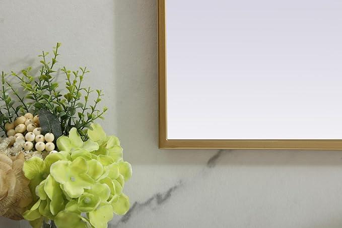 Illuminate, Metal Frame Arch Mirror 36X34 Inch in, Modern, Brass - ModernBath