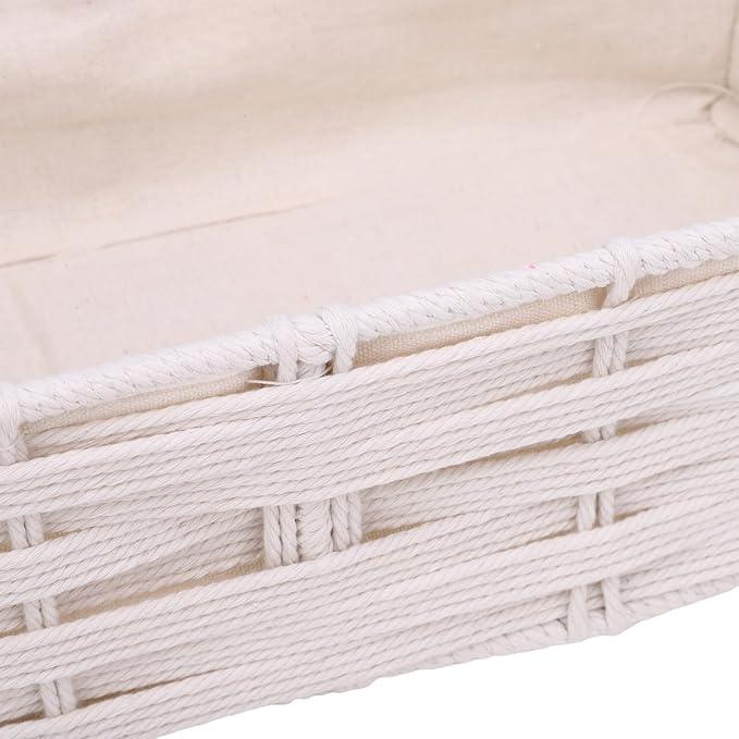 2pcs Storage Basket,Bohemian Decorative Basket,Boho Decor Woven Decorative Toilet Paper with Handles for Home Decor Bedroom Living Room Entryway - ModernBath