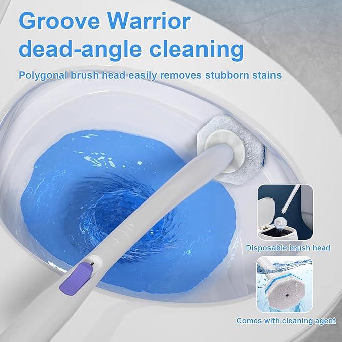 ZEELONA 50 Count Toilet Wand Refills Wand Disposable Toilet Brush Heads Compatible with Most Toilet Brushes for Toilet and Bathroom Cleaning - ModernBath