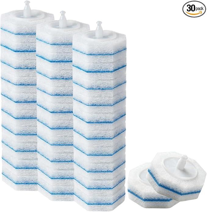 Disposable Toilet Wand Refills Compatible with Clorox, Deep Cleaning Push-Button Release Heads for Hygienic Bathroom Cleaning (30, count of 1) - ModernBath