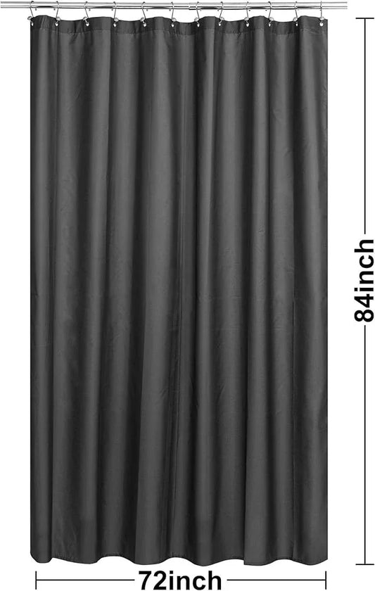 N&Y HOME Fabric Shower Curtain or Liner Extra Long 72 x 84 Inches - Washable Hotel Quality Cloth Shower Curtain for Bathroom - Graphite Gray, 72x84 - ModernBath
