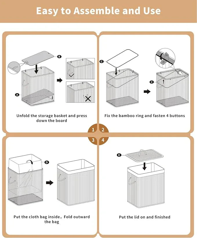 Bamboo Toilet Paper Storage with Lid & Handel, 8 Gallons (30L), Sturdy Toilet Paper Basket, Organizer for Bathroom, Kitchen, Holder with Storage, Natural - ModernBath