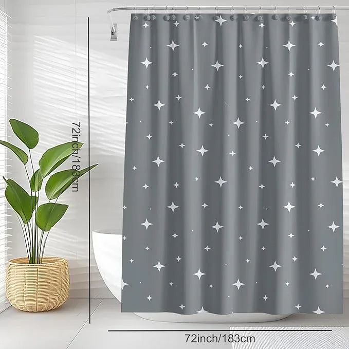 TIKABC Shower Curtain Liner, 4G PEVA Shower Liner, Plastic Waterproof Shower Curtains, with Grommet Holes and 3 Magnetic Weights(Dreamy Grey) - ModernBath
