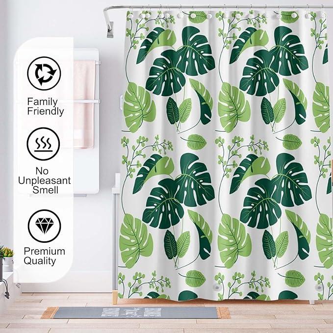 TIKABC Shower Curtain Liner, 4G PEVA Shower Liner, Plastic Waterproof Shower Curtains, 72x72 inch with Grommet Holes 3 Magnetic Weights - ModernBath