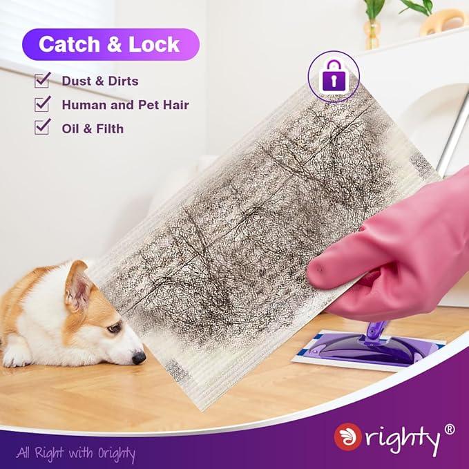 Orighty Dry Mop Pads Refill Compatible with Swiffer Wet Jet, Multi-Layer Mopping Pads, Multi Surface WetJet Hardwood Floor Cleaner Spray Mop Pads Refills, 48 Count - ModernBath