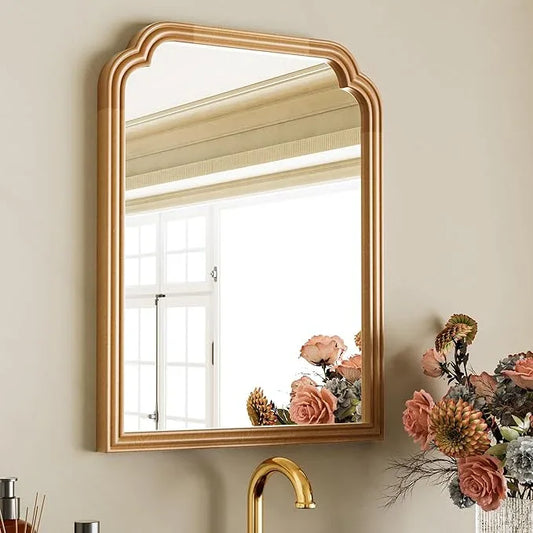 Ferytange Wood Frame Wall Mirror Decor for Small Bathroom Vanity Entryway, Living Room or Bedroom Home Decor - Light Woodgrain 18" x 24" Natural Color - ModernBath