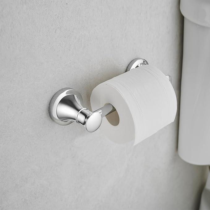 RUMOSE Toilet Paper Roll Holder Bathroom Flexible Pivoting Tissue Handle on Wall Mounted Polished Chrome Rustproof Toilet Tissue Roll Holder,Stainless Steel - ModernBath
