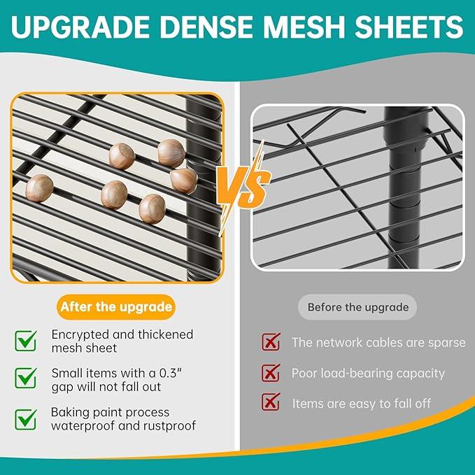 SINGAYE Shelf Closet Wire Shelving：Adjustable Metal Unit for Laundry Room Organization Bathroom Kitchen Home Storage Small Pantry Rack Shelves - ModernBath
