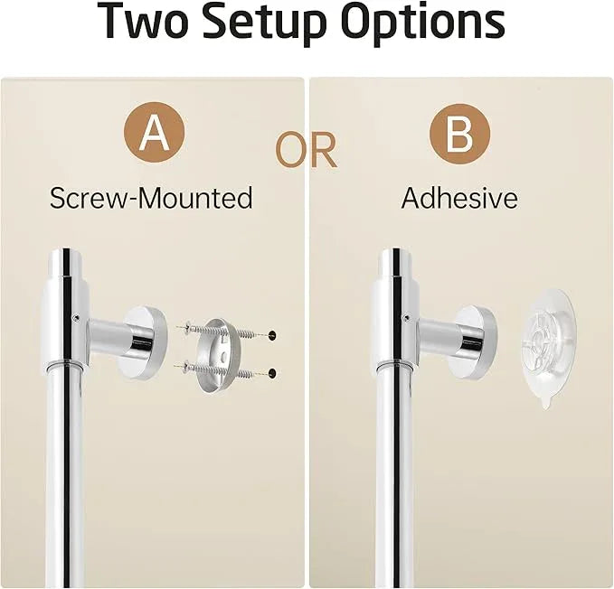 KES No Drill 30-Inch Shower Slide Bar with Adjustable Handheld Shower Head Holder, Self Adhesive, Universal Fit, SUS304 Polished Stainless Steel Drill-Free for Bathroom, F209S78DF-PS - ModernBath