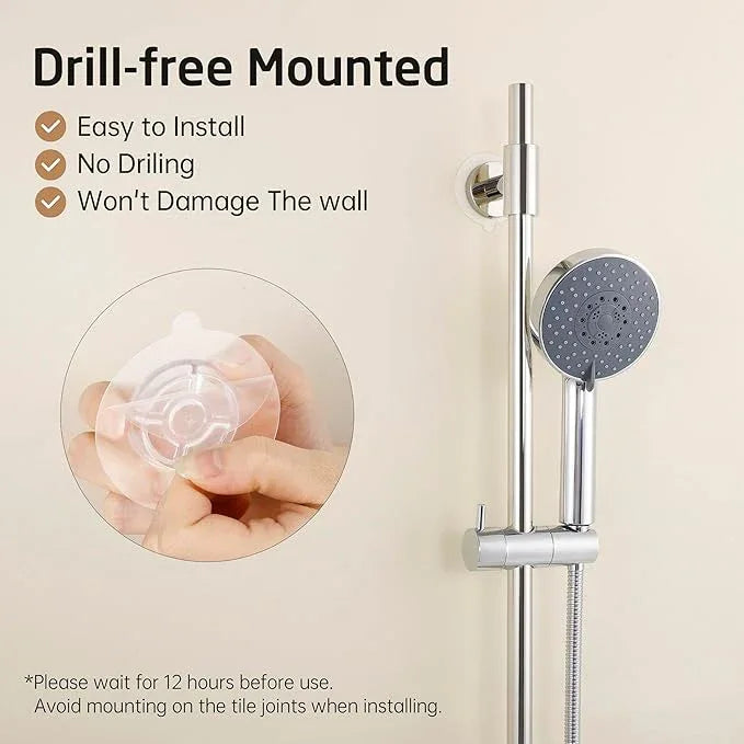 KES No Drill 30-Inch Shower Slide Bar with Adjustable Handheld Shower Head Holder, Self Adhesive, Universal Fit, SUS304 Polished Stainless Steel Drill-Free for Bathroom, F209S78DF-PS - ModernBath
