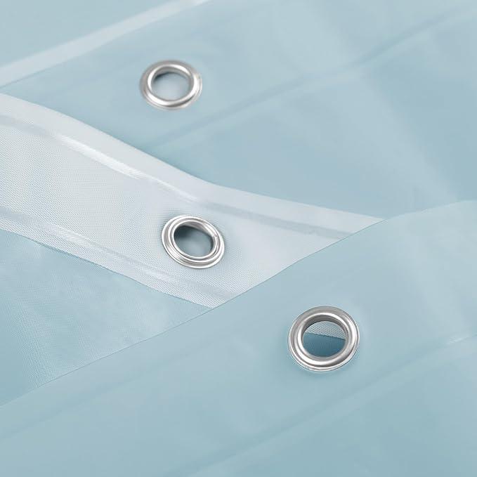 Light Blue Shower Curtain Liner - Premium PEVA Shower Liner for Bathroom, BPA & PVC Free, No Chemical Smell, Lightweight Standard Size Bath Curtain with 3 Magnets, Metal Grommets - Light Blue - ModernBath