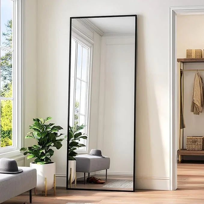 KOCUUY 72x30 Inch Large Black Wall Mounted Mirror,Aluminum Framed Decorative Rectangular Bathroom Mirror for Wall Over Sink,Vanity Mirror for Bedroom Living Room Bathroom,Functional Oversized Mirror - ModernBath
