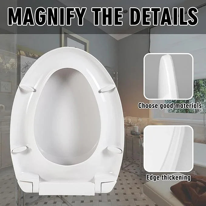 SS113/SS114 Toilet Seat Replacement Compatible with TOTO,Elongated Toilet Seat Soft Close,Traditional Toilet Seat Replacement,Toilet Lid Slow Close Quiet No Slam, Heavy Duty Elongated Toilet, White - ModernBath