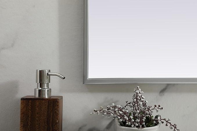 Illuminate, Metal Frame Arch Mirror 42X30 Inch in, Modern, Silver - ModernBath