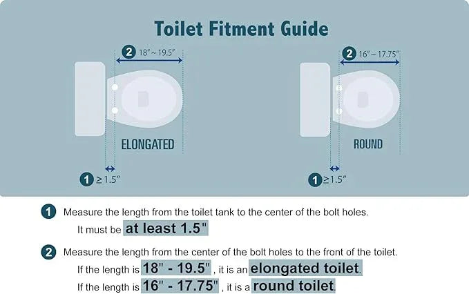 Ivyel J-2R Smart Electric Bidet for Toilet Seat,Fits Round toilet,Warm water,Heated bidet toilet seat,Remote Control,Heated Dryer, hild Function,Stainless Steel Self-Cleaning Nozzle,LED Night Light - ModernBath