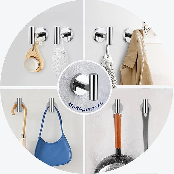 5 Pieces Bathroom Hardware Set, 23.6-inch+15.35-inch Bathroom Towel bar SUS304 Stainless Steel Bathroom Towel Bar Set Polished Chrome - ModernBath