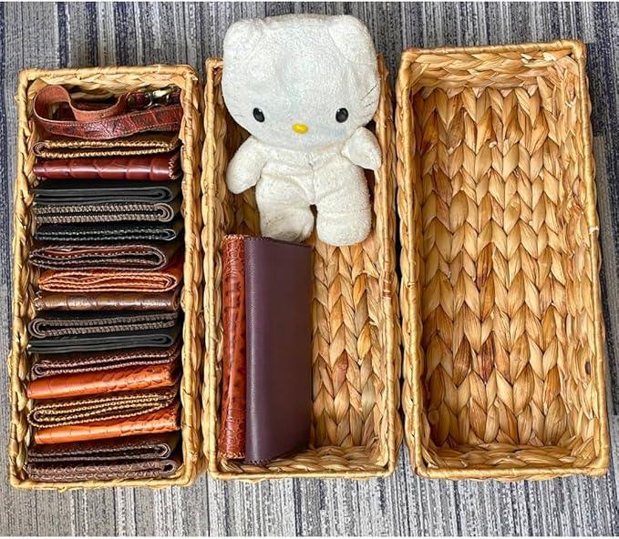 Set of 3 Wicker Toilet Paper Holders – Toilet Tank Basket, Back of Toilet Basket, Wicker Baskets for Storage and Decorative Bathroom Organization - ModernBath
