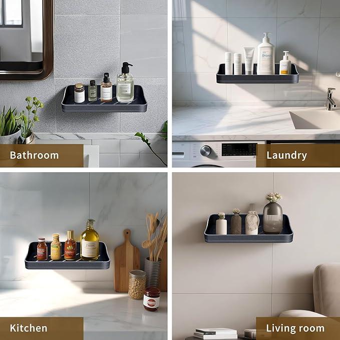 Luxury Shower Caddy, Rustproof Metal Large Capacity Bathroom Shelves for Storage, Adhesive or Drill Mounting for Kitchen Holder & Organizer (1 Pack) - ModernBath