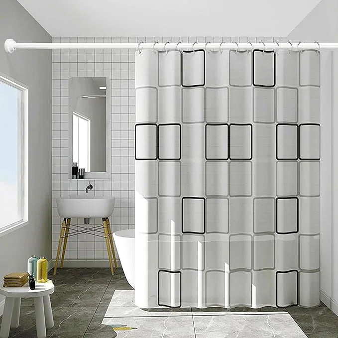 Umimile Shower Curtain Rod, 1 Inch Diameter Adjustable Spring Tension Curtain Rod, 304 Stainless Steel Shower Rod for Bathroom, Windows, Never Rust Non-Slip (White, 57-100”) - ModernBath