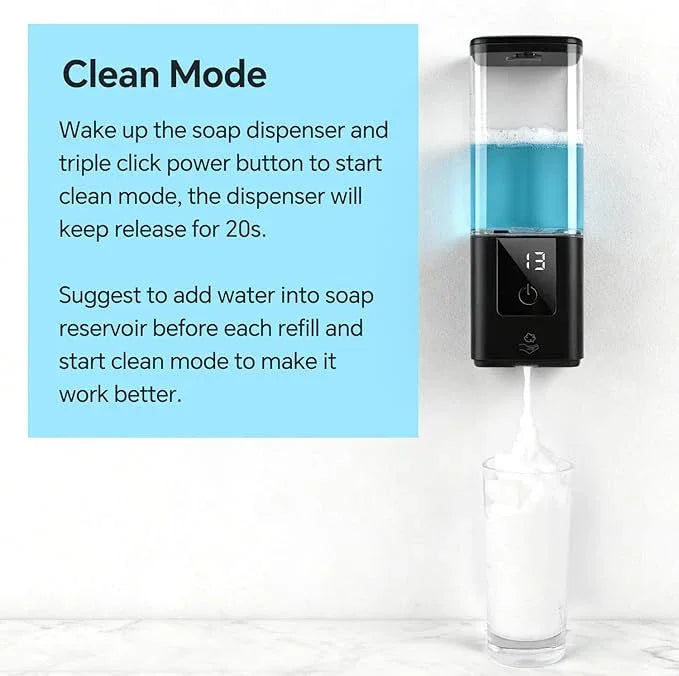 LAOPAO Soap Dispenser, Automatic Soap Dispenser Wall Mount Rechargeable Foaming Soap Pump for Bathroom Kitchen, Touchless Foam Soap Dispenser for Dish/Hand/Shower Soap, Home & Commercial, 540ml, Black - ModernBath