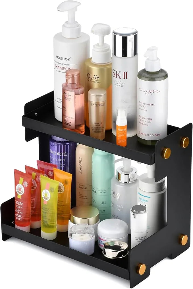 FFK 2 Tier Bathroom Countertop Organizer, Storage Shelf for Cosmetics, Ideal for Cabinet, Pantry, and Desktop, for Kitchen and Office - ModernBath