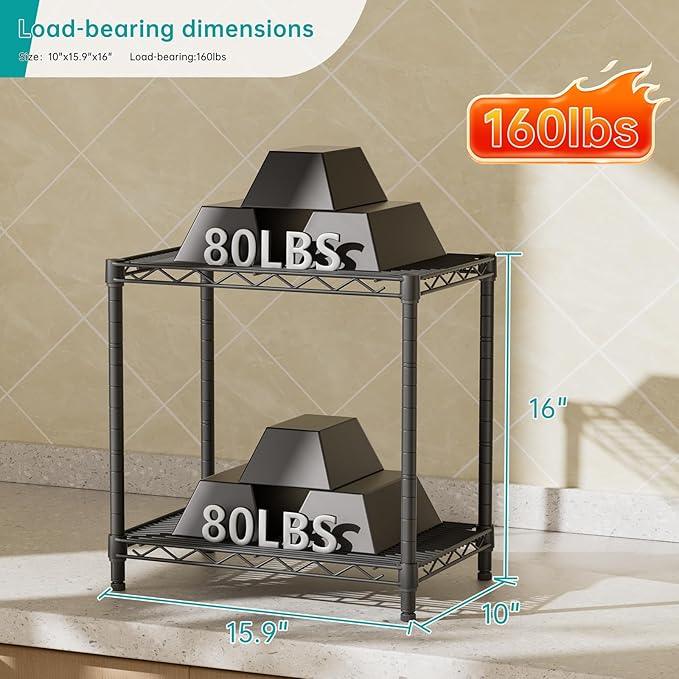 SINGAYE Shelf Closet Wire Shelving：Adjustable Metal Unit for Laundry Room Organization Bathroom Kitchen Home Storage Small Pantry Rack Shelves - ModernBath