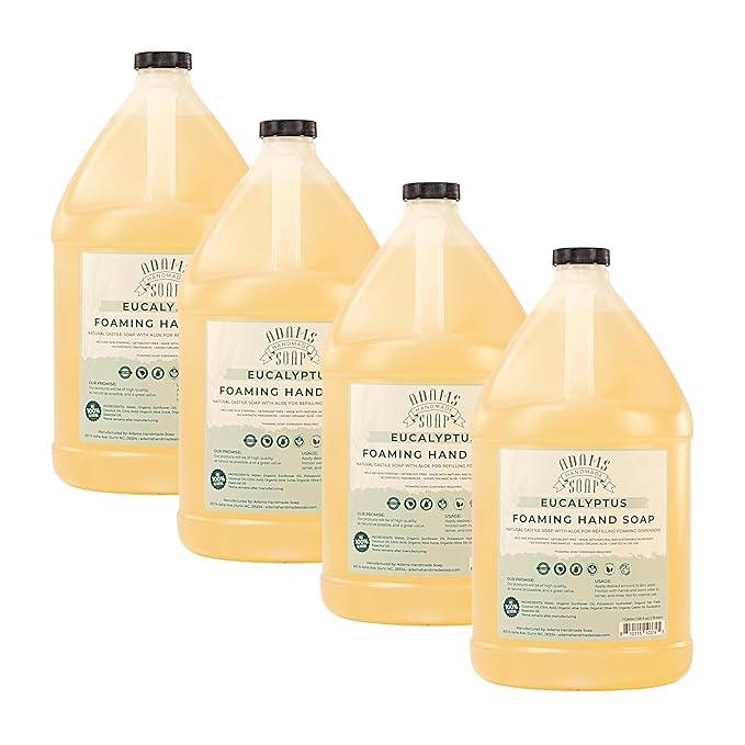 Adams Handmade Soap Liquid Foaming Soap 1 Gal - Eucalyptus (Pack of 4) - ModernBath