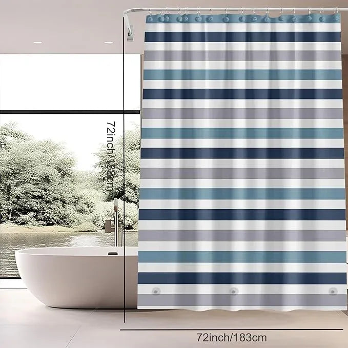 TIKABC Shower Curtain Liner, 4G PEVA Shower Liner, Plastic Waterproof Shower Curtains, 72x72 inch with Grommet Holes 3 Magnetic Weights - ModernBath