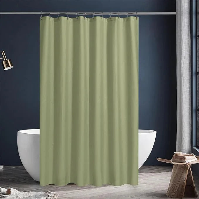 N&Y HOME Fabric Shower Curtain or Liner with Magnets Sage Green - Hotel Quality, Machine Washable, Water Repellent - Sage, 72x72 - ModernBath
