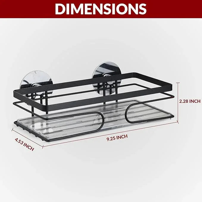 2-Pack Corner Shower Caddy - Rustproof Premium Metal Shelves with Adhesive Pads, No Drilling Required, Wall-Mounted Bathroom Organizer and Storage - Black - ModernBath