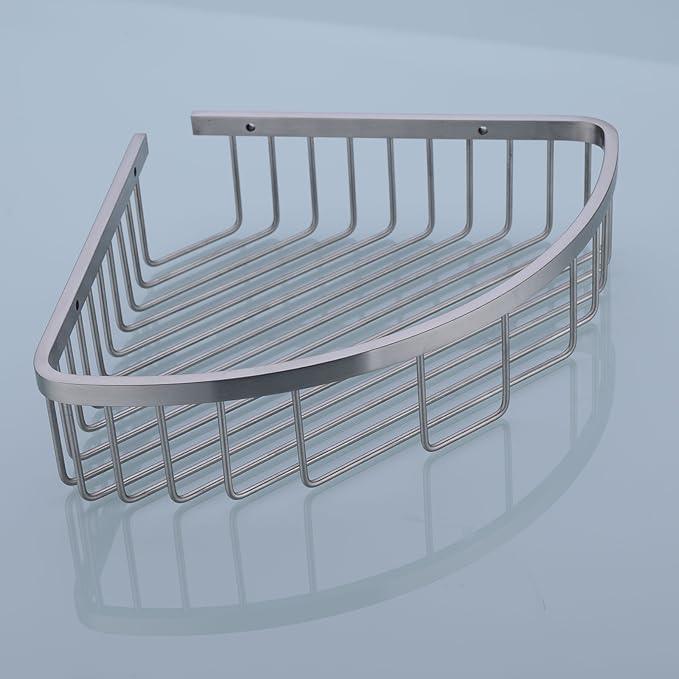 orhemus 304 Stainless Steel Shower Caddy Corner Basket Shelf Bathroom Organizer Wall Mounted Storage, Brushed Nickel - ModernBath