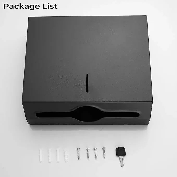Commercial Paper Towel Dispenser for Multifold - Paper Towel Dispenser Wall Mount, Large Capacity Stainless Steel Tissue Holder, Suitable for Bathrooms and Public Places, Matte Black - ModernBath