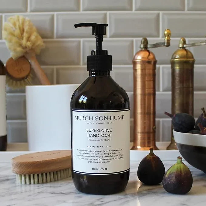 Murchison-Hume Luxury Vegan Hand Soap with Pump Dispenser, Moisturizing Hand Wash, SLS, Paraben & Cruelty-Free, 17oz (Original Fig) - ModernBath