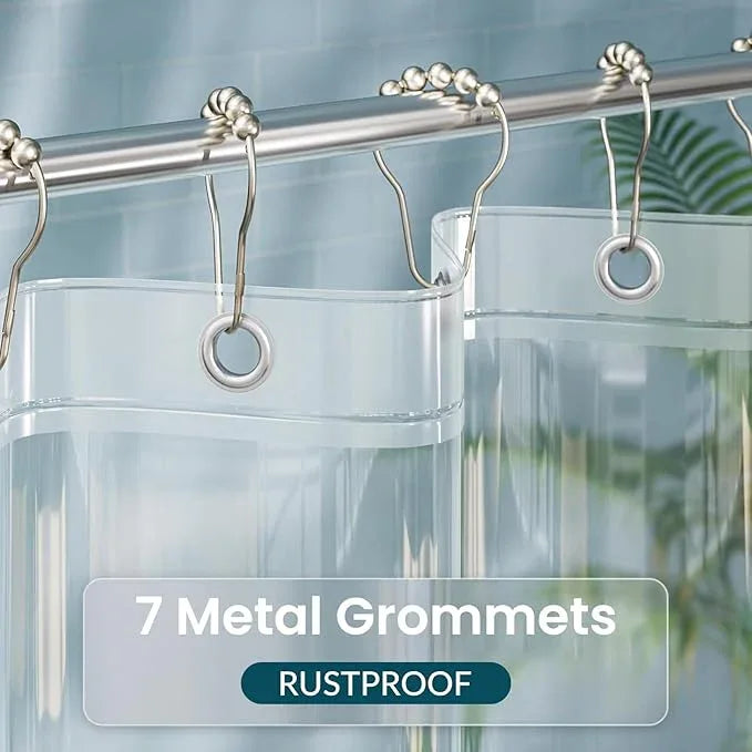 Titanker Shower Stall Curtain Liner, 42x72 Clear PEVA Lightweight Single Stall Narrow Shower Curtain for Bathroom with Magnets and Rustproof Grommet Holes - ModernBath