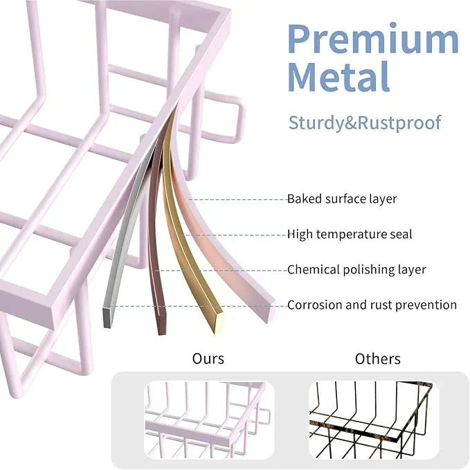 Under Sink Organizer Storage 2-Tier Premium Metal Pull-Out Racks, Height Adjustable, Heavy Dut and Easy Installation for Kitchen & Bathroom Organizers 2 Pack - ModernBath