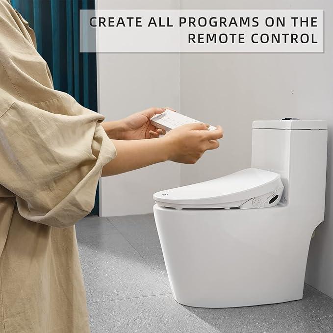 Bejoan X3 Bidet Toilet Seat, Elongated Smart Toilet Seat with Air Dryer, Bidet Attachment for Toilet Warm Water with Soft Close, Electric Heated Bidet Seat with Self Cleaning Nozzel - ModernBath