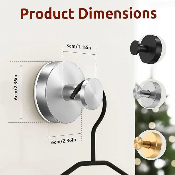 Upgraded Suction Cup Hooks for Door Wreaths, Heavy Duty Wreath Hangers for Front Door, Glass Window and Outdoor use, Strong Suction Vacuum Hook for Towels, Robes & Decorations(4 Pack, Silver) - ModernBath