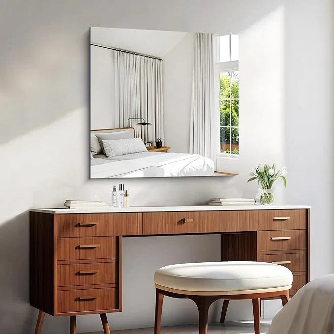 KOCUUY Frameless Mirror, 30"x30" Square Rectangle Bathroom Mirror for Over Sink, Upgraded Shatterproof Unframed Design for Bedroom, Living Room, Entryway - ModernBath