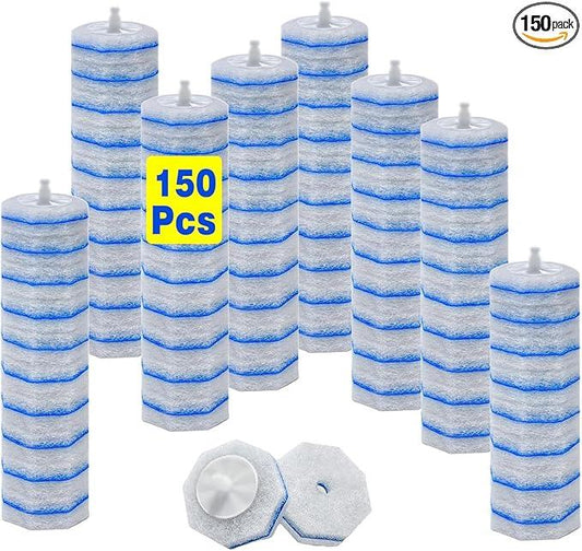2X Cleaning Power Upgrade Formula Toilet Wand Refills for Clorox, 150 Count Disposable Toilet Bowl Cleaner Wand Refills - No Falling Apart, Fits Most Brand Toilet Brushes Cleaning System - ModernBath