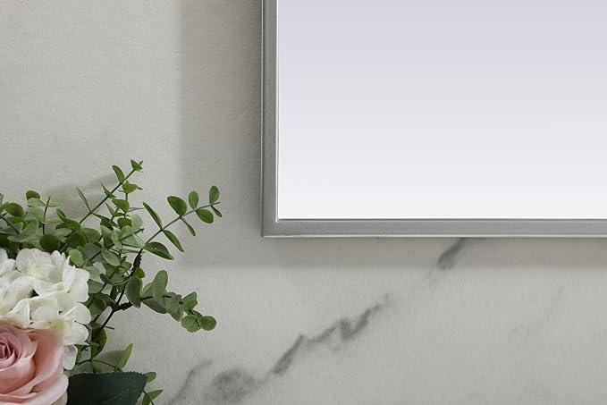 Illuminate, Metal Frame Arch Mirror 40X38 Inch in, Modern, Silver - ModernBath
