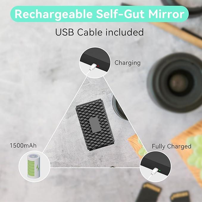 Moruedtu 3 Way Mirror with LED Lights & 360° View,See Back of Head Trifold Barber Mirror for Self Haircut, Shaving & Braiding, Portable Travel Design with Hook for Home,Men & Women (Black) - ModernBath