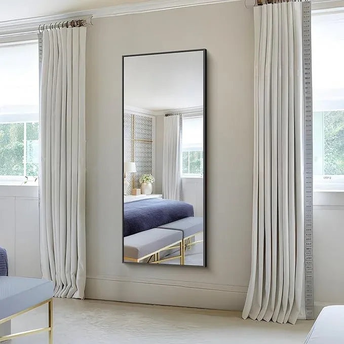 KOCUUY Black Bathroom Mirrors, 60"x24" Large Rectangle Mirrors for Bathroom Sink, Oversized Wall Mirror Black Metal Framed Decor for Living Room, Farmhouse, Entryway, Hang Horizontal/Vertical - ModernBath