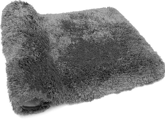 FIFU Bathroom Rugs 24" W x 36" L, Bath Mat for Bathroom, Bedroom, Laundry Room & Kitchen, Non-Slip Rubber Latex Backing, Extra Soft and Absorbent Microfiber Carpet, Machine Washable Rug, Dark Gray - ModernBath