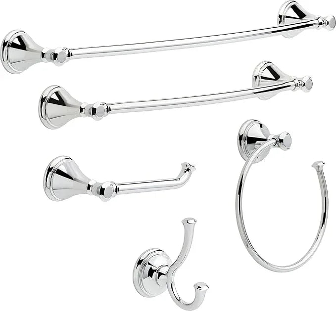 DELTA FAUCET Rubber Limited 79750 Cassidy Wall Mount Single Post Toilet Paper Holder Bath Hardware Accessory in Polished Chrome - ModernBath