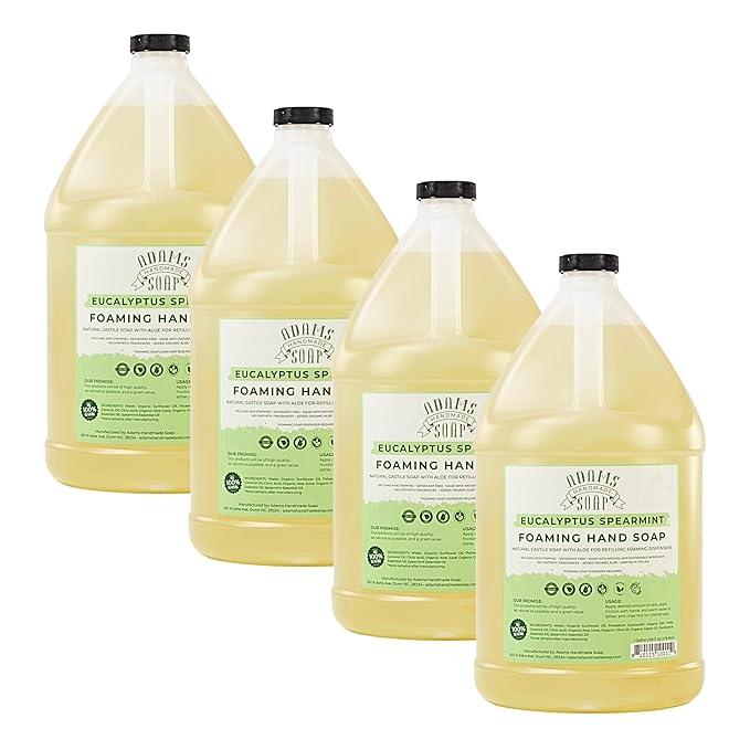 Adams Handmade Soap Liquid Foaming Soap 1 Gal - Euc Spearmint (Pack of 4) - ModernBath