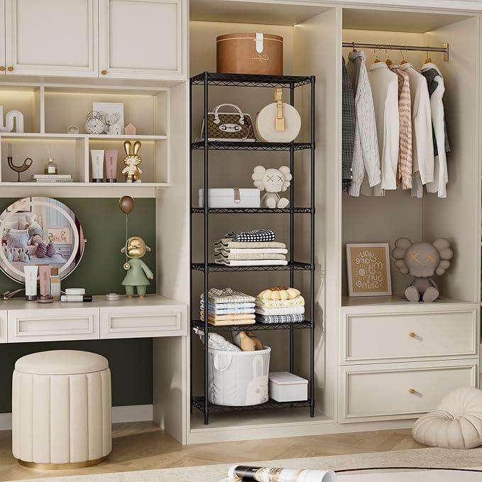 SINGAYE Shelf Closet Wire Shelving：Adjustable Metal Unit for Laundry Room Organization Bathroom Kitchen Home Storage Pantry Rack Shelves - ModernBath