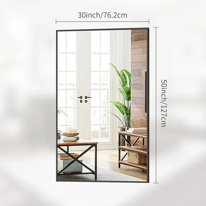 DESBING Black Bathroom Mirror for Wall, 30x50 Inch Rectangle Mirrors with Metal Frame, Modern Vanity Wall Mirror Decor for Entryway Hangs, Bathroom Living Room Horizontal or Vertical - ModernBath