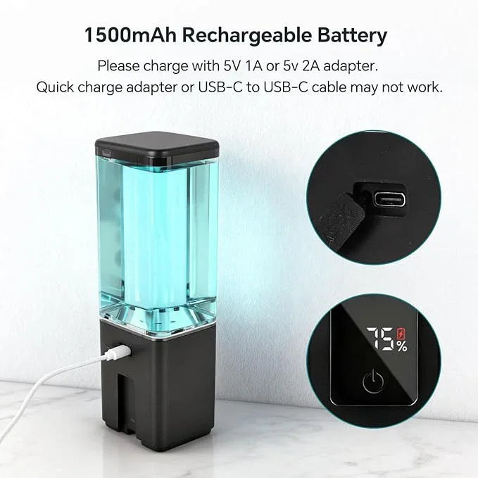 LAOPAO Automatic Soap Dispenser Wall Mount Rechargeable Liquid Soap Pump for Kitchen, Touchless Soap Dispenser for Dish/Hand/Shower Soap, Home & Commercial, 540ml, Black - ModernBath